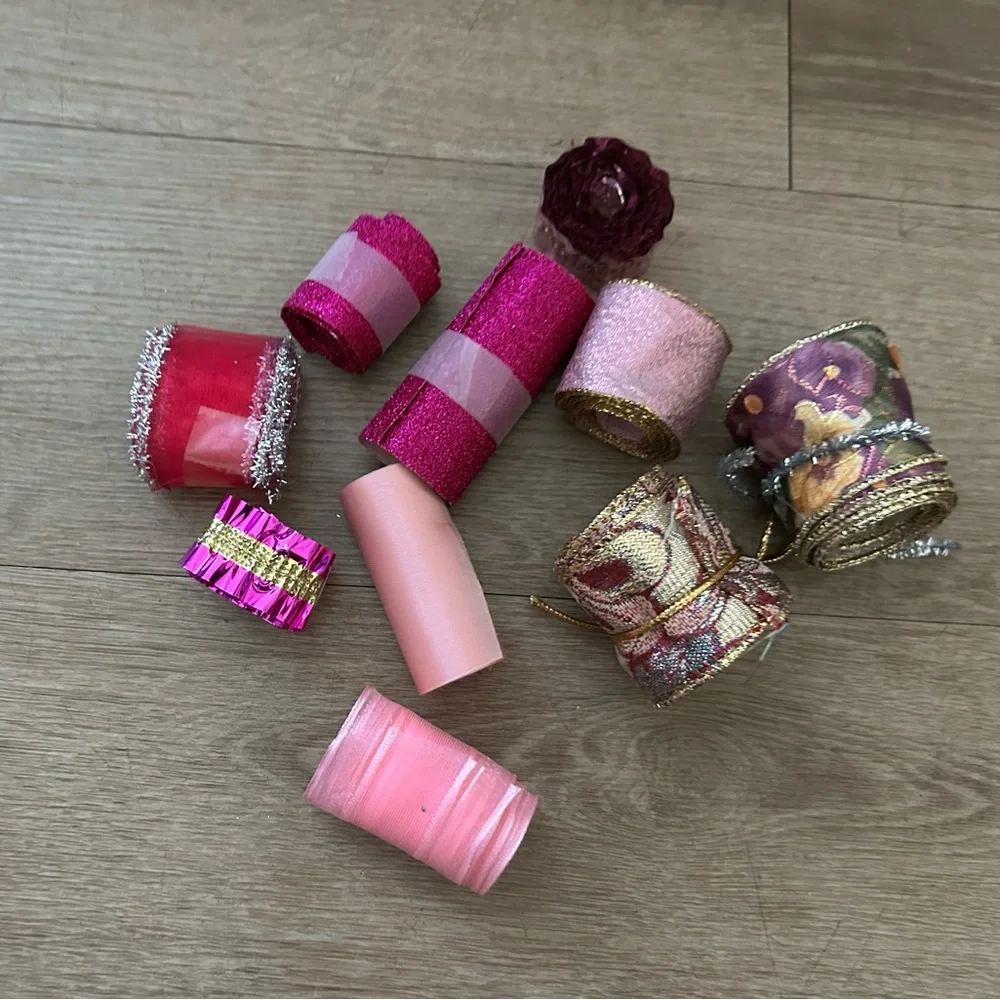 Lot of Assorted Vintage Ribbon for Craft Projects Holidays Gift Wrapping